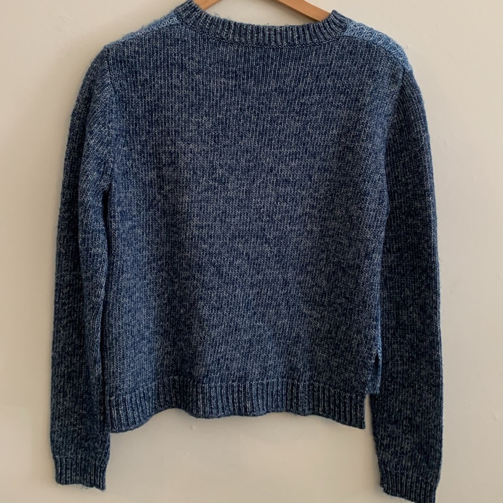 Tibi Crewneck Blue Colorblock Knit Pullover Sweater Women’s Size Small - Picture 2 of 10